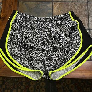 Nike Black and Yellow Athletic Shorts with Neon Accents